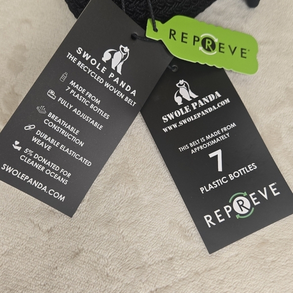 Swole Panda Woven Belt Size Large Black - Picture 7 of 11